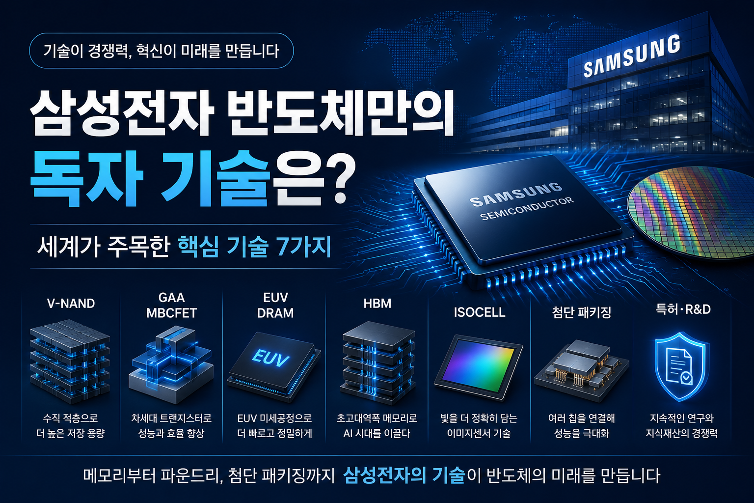 삼성전자 반도체 기술과 핵심 독자 기술 7가지