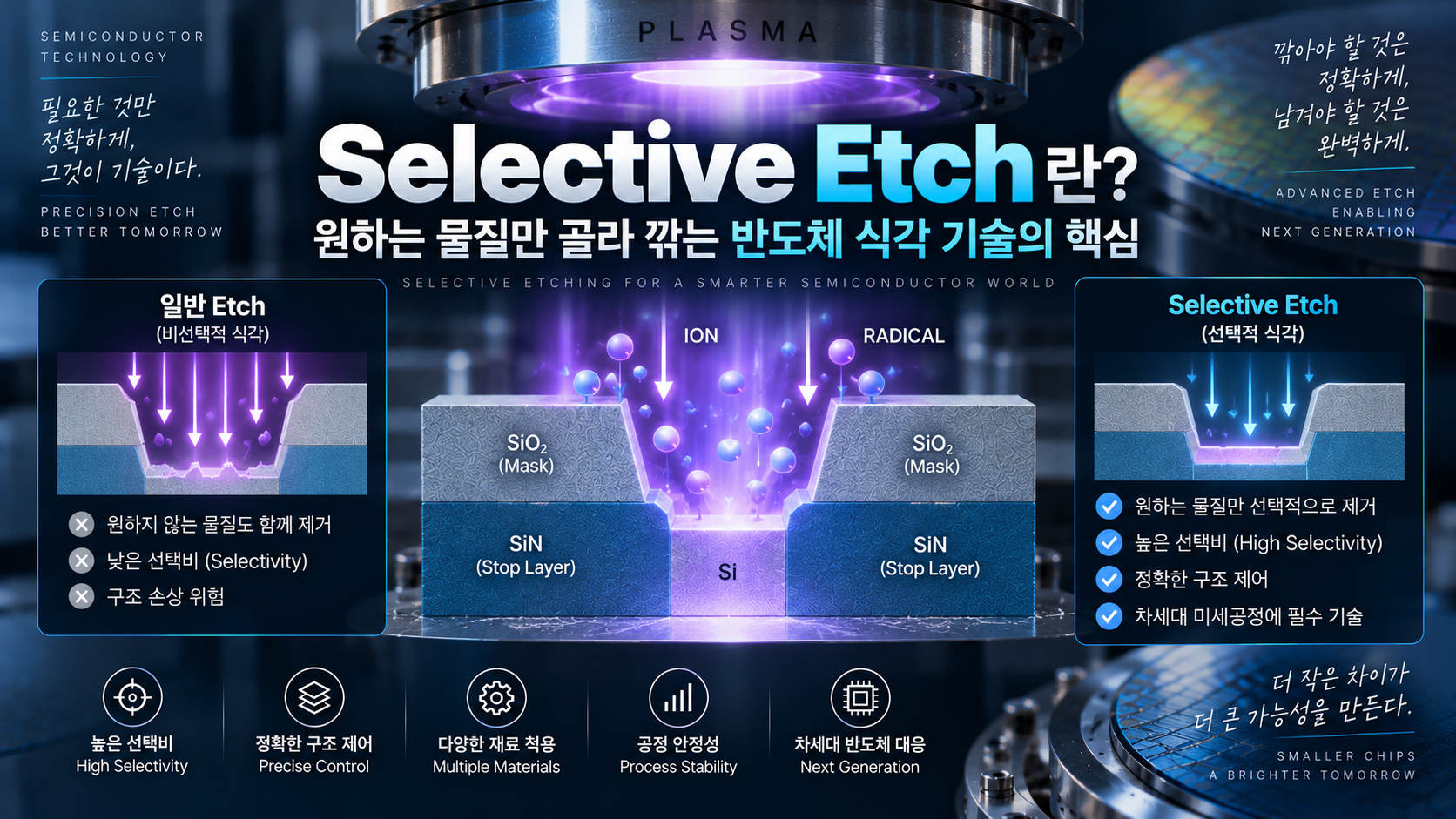 Selective Etch 반도체 선택적 식각 기술 원리