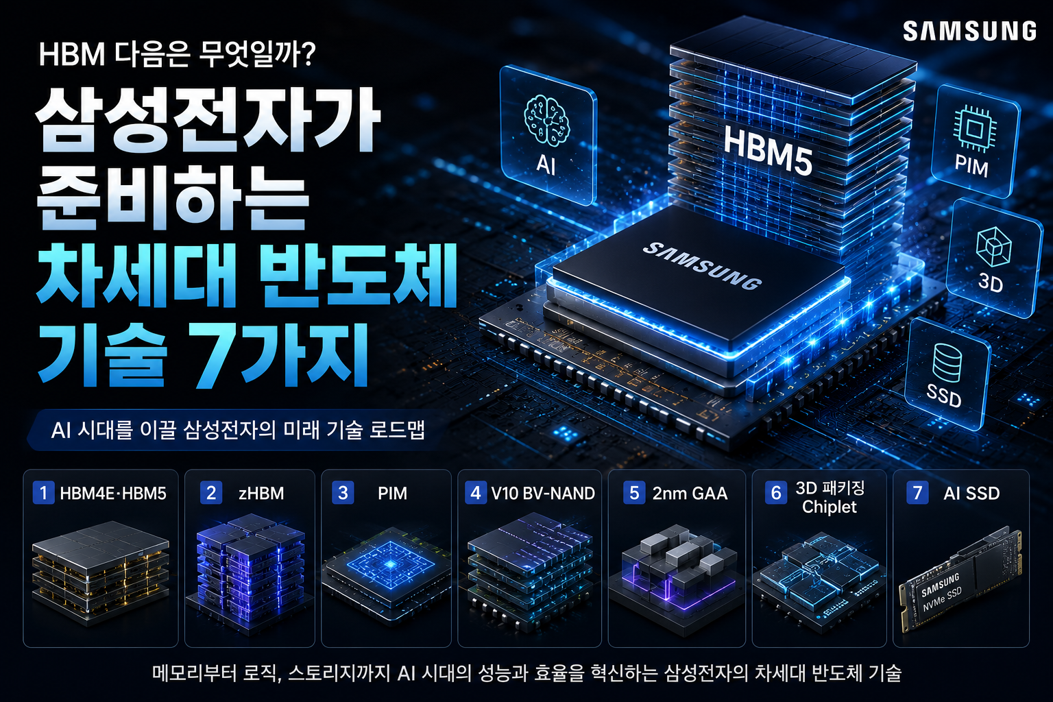 삼성전자 차세대 반도체 기술 HBM5 zHBM PIM 2nm GAA