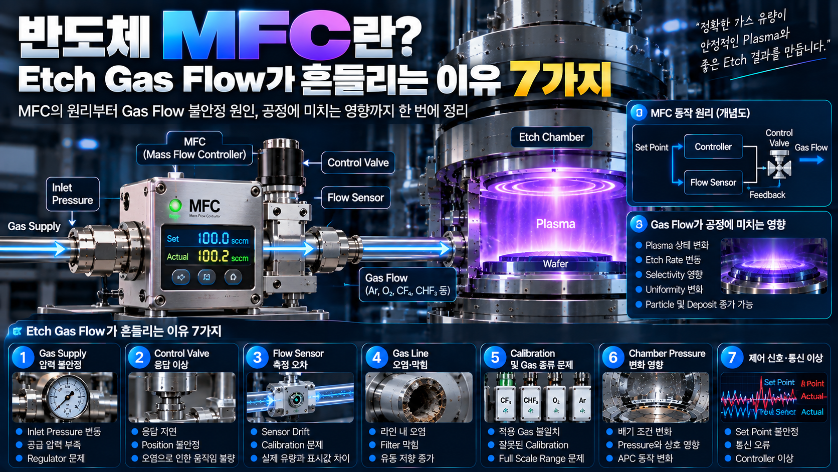 반도체 MFC 원리와 Etch Gas Flow 불안정 원인 7가지